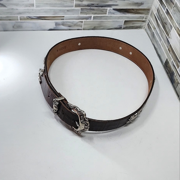 Vintage Brighton Silver on Brown Belt - Picture 4 of 6